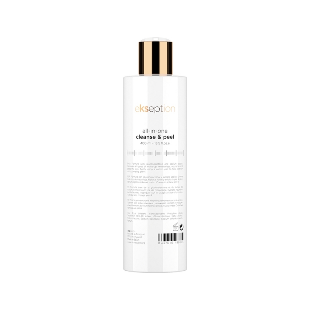 All-in-one cleanse & peel Молочко для очищения и снятия макияжа 400 мл EKSEPTION (Испания)