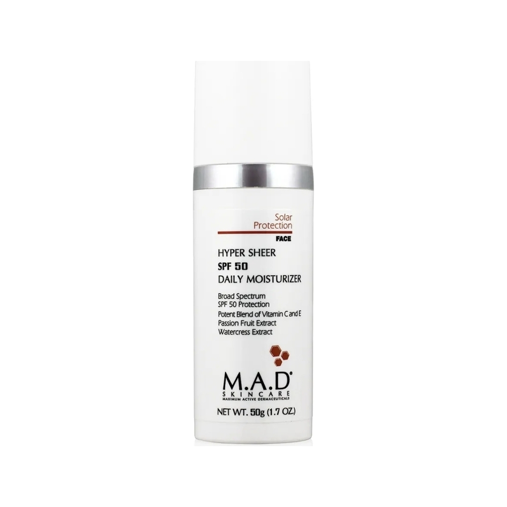 Hyper Sheer SPF 50 Daily Moisturizer Увлажняющая крем-основа под макияж с SPF 50 50 гр M.A.D. Skincare