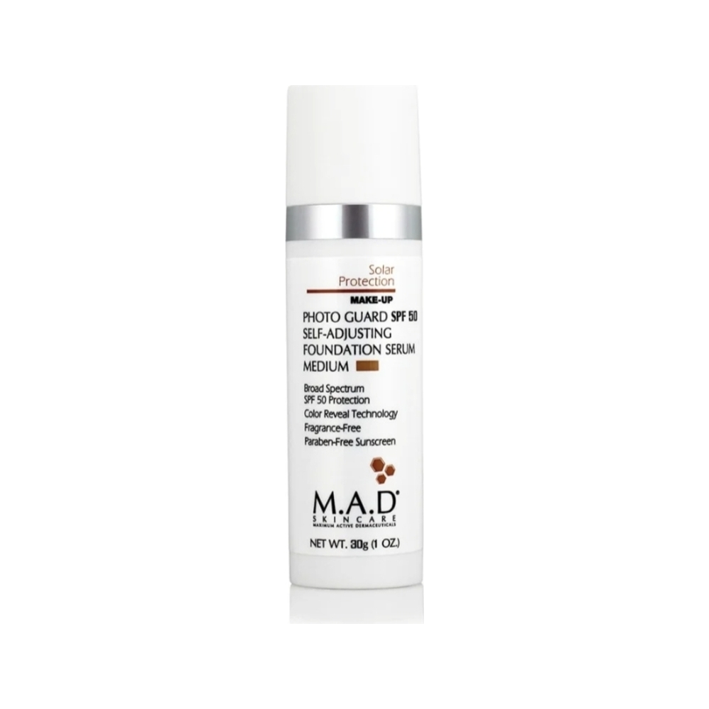 Photo Guard SPF 50 Self Adjusting Foundation Medium Подстраивающаяся сыворотка-основа под макияж с защитой SPF 50 30 гр M.A.D. Skincare