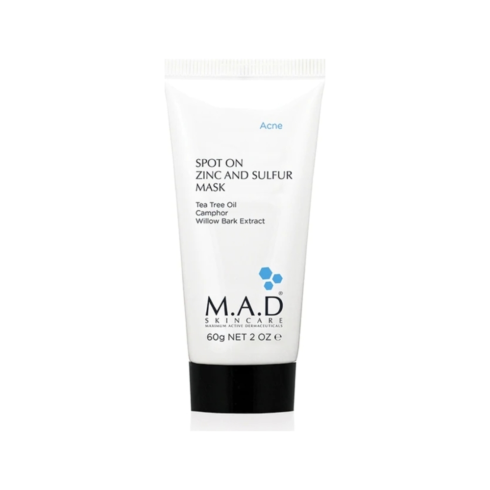 Spot On Zinc and Sulfur Mask Подсушивающая маска с цинком и серой 60 гр M.A.D. Skincare